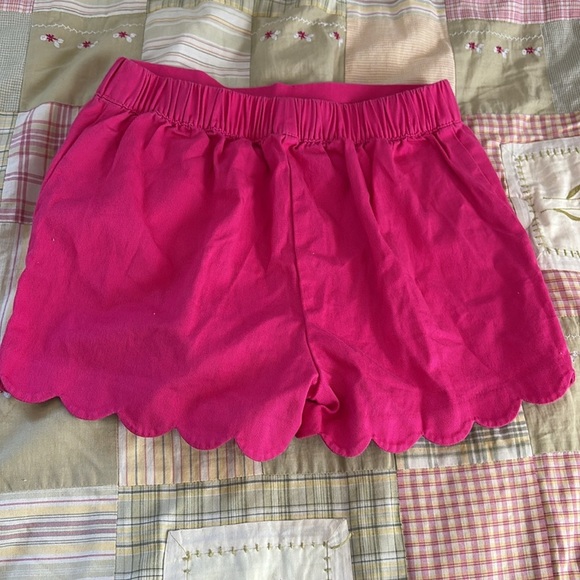 Crewcuts High Waist Pink Scalloped Shorts - girls size 10 - elastic in back - Picture 4 of 4